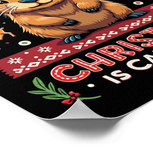 Het enige wat ik wil is een Capybara kerstkamp Poster (Hoek)
