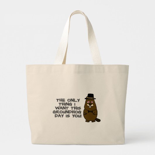 Het enige wat ik wil, is jou. grote tote bag (Achterkant)