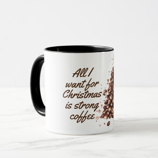 Het enige wat ik wil is koffie met kerst mok (Voorkant links)