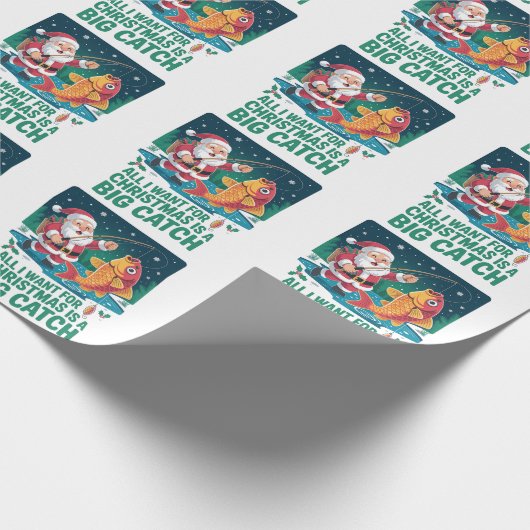 Het enige wat ik wil met kerst is een grote vangst cadeaupapier (Hoek)