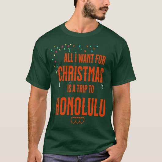 HET ENIGE WAT IK WIL VOOR KERSTMIS IS EEN REIS NAA T-SHIRT (Voorkant)