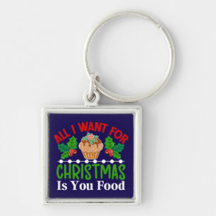 Het enige wat ik wil voor Kerstmis is eten 83543 Sleutelhanger