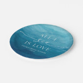 Het enige wat ik Zee is Love Ocean Beach Zee Vrijg Papieren Bordje (Gekanteld)