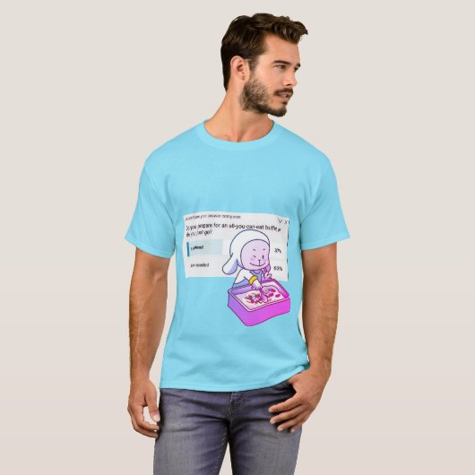Het enige wat je kunt eten is shirt (Voorkant volledig)