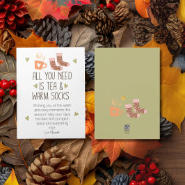 Het enige wat je nodig hebt is de herfst met een a feestdagenkaart