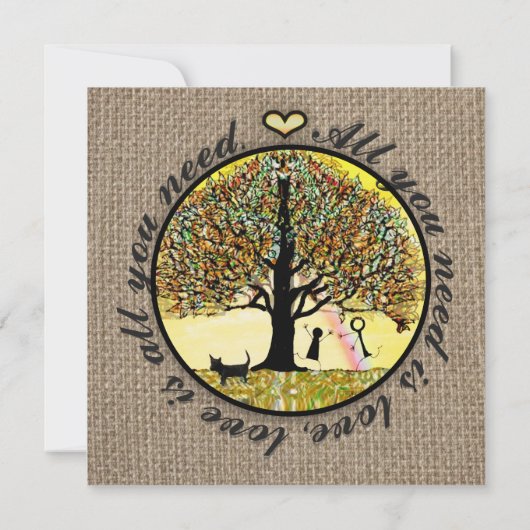 Het enige wat je nodig hebt is een liefdesboom van kaart (Achterkant)