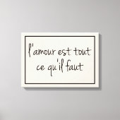 Het enige wat je nodig hebt is een Love Canvas Pri (Voorkant)