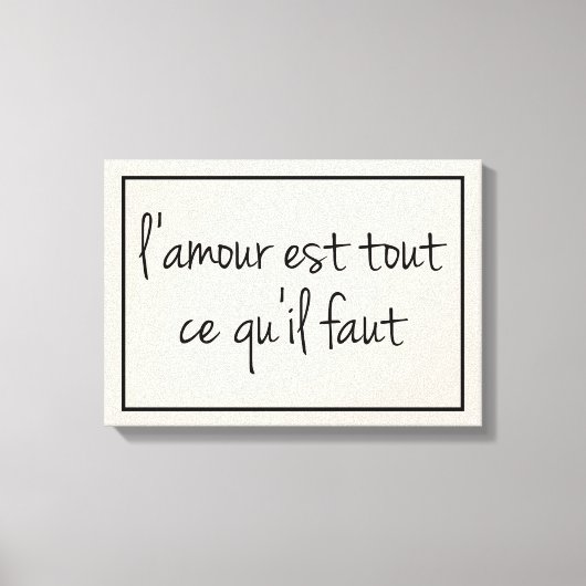 Het enige wat je nodig hebt is een Love Canvas Pri (Voorkant)