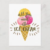 Het enige wat je nodig hebt is ijs, de zomer briefkaart (Voorkant)