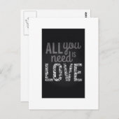 Het enige wat je nodig hebt is liefde... briefkaart (Voorkant / Achterkant)