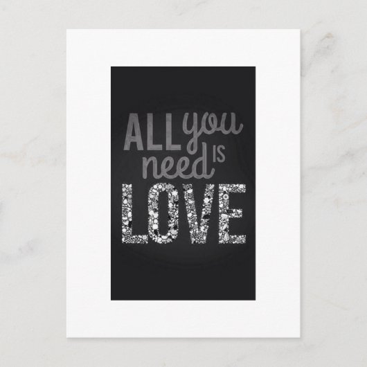 Het enige wat je nodig hebt is liefde... briefkaart (Voorkant)