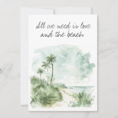 Het enige wat je nodig hebt is liefde en het stran kaart (Voorkant)