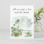 Het enige wat je nodig hebt is liefde en het stran kaart (Staand voorkant)