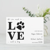 Het enige wat je nodig hebt is liefdeshondenweduwe aankondiging (Staand voorkant)