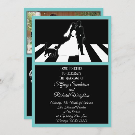 Het enige wat je nodig hebt is Love Music Cat Wedd Kaart (Voorkant / Achterkant)