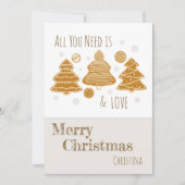 Het enige wat je nodig hebt zijn koekjes en liefde feestdagenkaart (Voorkant)