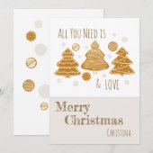 Het enige wat je nodig hebt zijn koekjes en liefde feestdagenkaart (Voorkant / Achterkant)