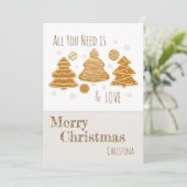 Het enige wat je nodig hebt zijn koekjes en liefde feestdagenkaart (Staand voorkant)