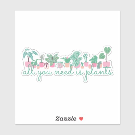 Het enige wat je nodig hebt zijn Planten kamerplan Sticker (Vel)