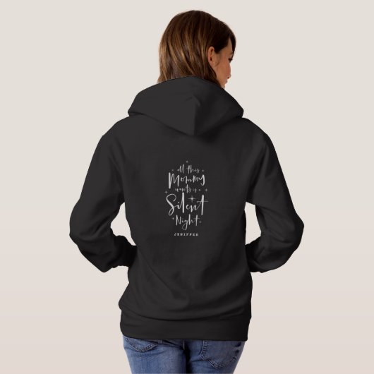 Het enige wat mama wil is een stille nacht hoodie (Achterkant volledig)