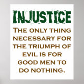 Het enige wat nodig is voor de triomf - Injusti Poster (Voorkant)