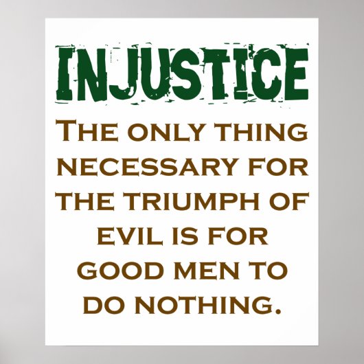 Het enige wat nodig is voor de triomf - Injusti Poster (Voorkant)