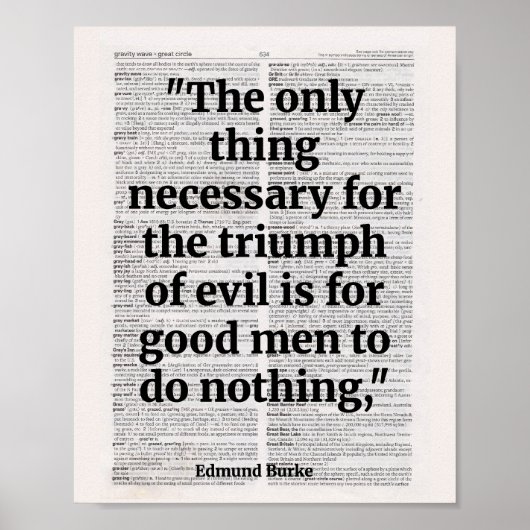 Het enige wat nodig is voor de triomf van het kwaa poster (Voorkant)