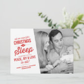 Het enige wat we willen voor Kerstmis is slapen |  Feestdagenkaart (Staand voorkant)