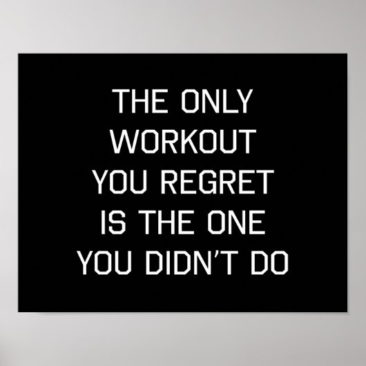 Het enige werkresultaat dat u betreurt poster (Voorkant)