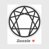 Het enneagram (zwart) sticker (Vel)