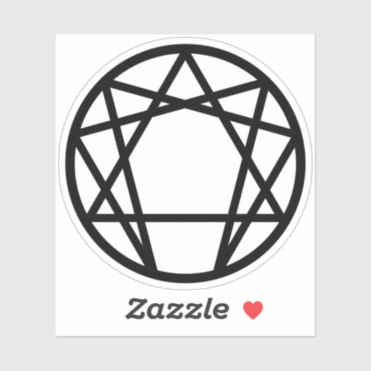 Het enneagram (zwart) sticker (Vel)