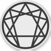 Het enneagram (zwart) sticker (Voorkant)