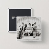 Het entertainment van de heer Guppy Vierkante Button 5,1 Cm (Voorkant /achterkant)