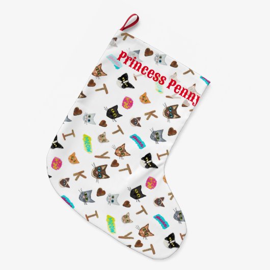 Het Epic Cat Heads Collectie Grote Kerstsok (Voorkant (Hangend))