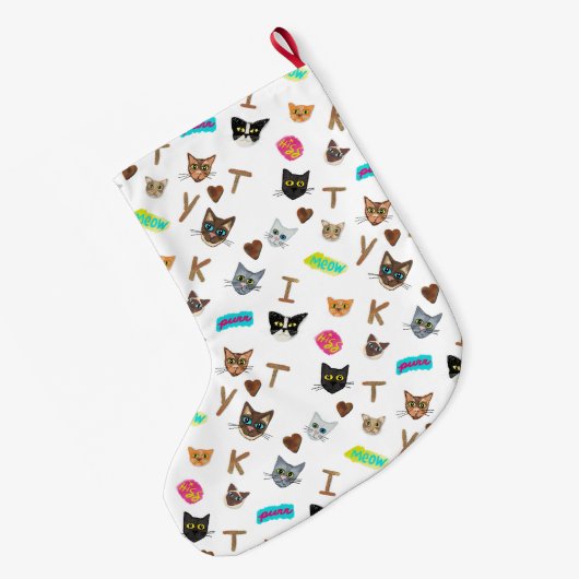 Het Epic Cat Heads Collectie Grote Kerstsok (Achterkant (Hangend))