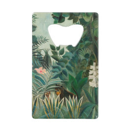 Het Equatoriaal Oerwoud (1909) van Henri Rousseau. Creditkaart Flessenopener