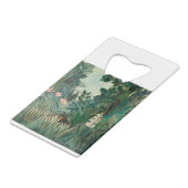 Het Equatoriaal Oerwoud (1909) van Henri Rousseau. Creditkaart Flessenopener (Achterkant Gekanteld)
