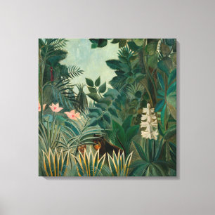 Het Equatoriaal Oerwoud   Henri Rousseau Canvas Afdruk