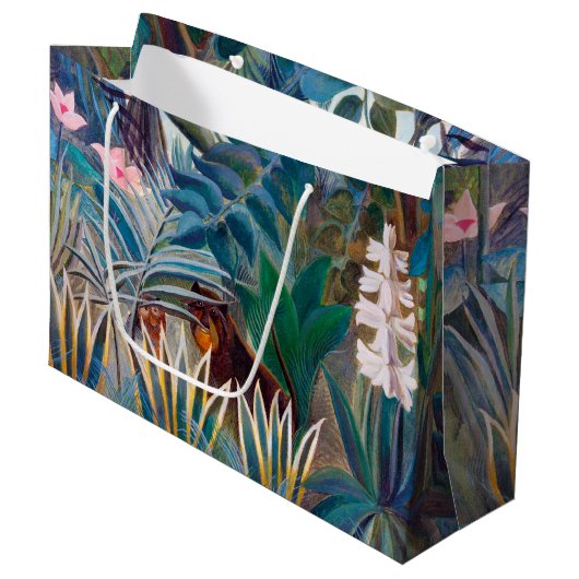 Het Equatoriaal Oerwoud, Rousseau Large Gift Bag Groot Cadeauzakje (Voorkant Gekanteld)
