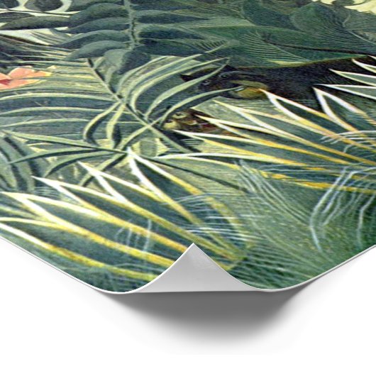 Het Equatoriaal Oerwoud van Henri Rousseau Poster (Hoek)