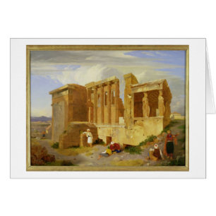 Het Erechtheum in Athene, met figuren in de voorst
