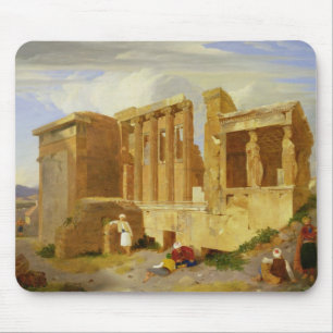 Het Erechtheum in Athene, met figuren in de voorst Muismat
