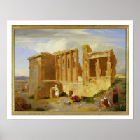 Het Erechtheum in Athene, met figuren in de voorst