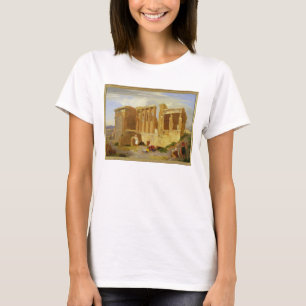 Het Erechtheum in Athene, met figuren in de voorst T-shirt