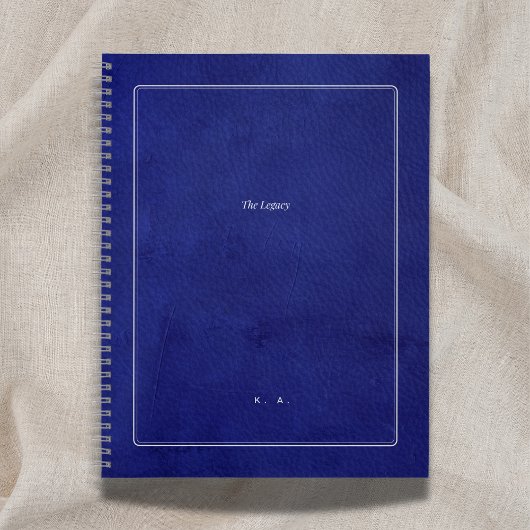 Het Erfgoed | Indigo Leer & Zilver Scholar Notitieboek