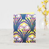 Het Erfgoed Notecards van het art deco Kaart (Gele Bloem)