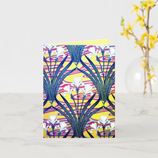 Het Erfgoed Notecards van het art deco Kaart (Gele Bloem)