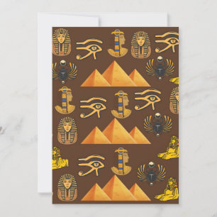 Het erfgoed van de farao: antieke Egyptische patro Feestdagenkaart