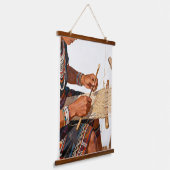 Het erfgoed wandkunst van het Weverslied Hangend Wandkleed (Gebogen)
