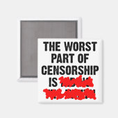 Het ergste deel van Censorship Funny Fridge Magnet (Voorkant / Achterkant)